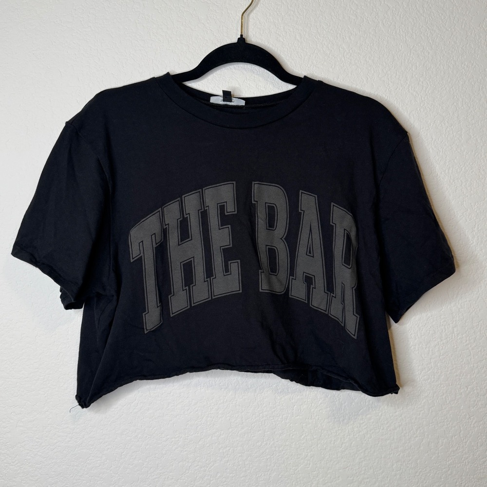 The Bar Black Cropped Varsity Tee - Picture 5 of 7